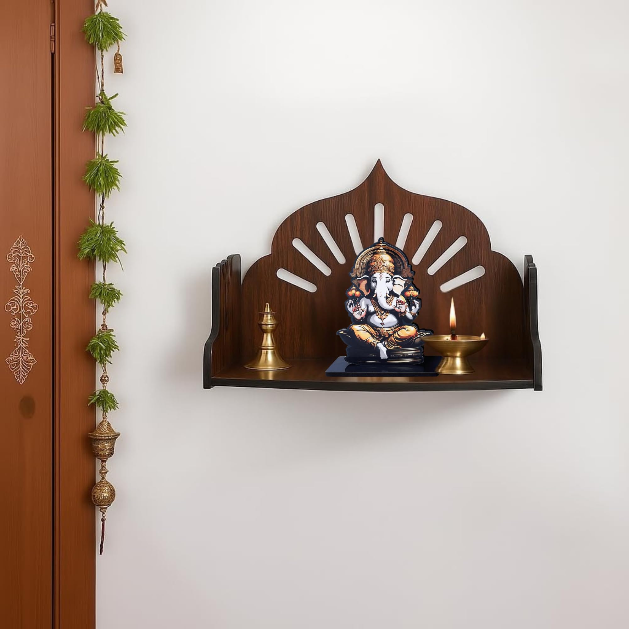 Expleasia Rakhi Set With Divine God Figure Table Stand | Table | Desk| Gift Item (Lord Ganesha) Rakhi Set For Brother, Rakhigift